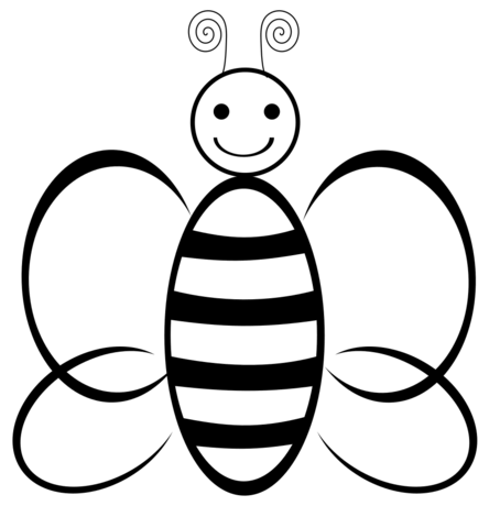 Honey Bee Coloring Page